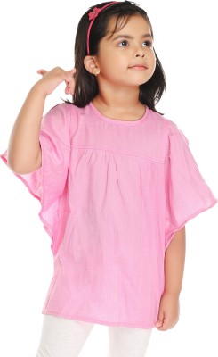 NXG Baby Girls Casual Rayon Top(Pink, Pack of 1)