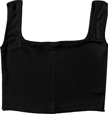 MYO Girls Casual Cotton Blend Crop Top(Black, Pack of 1)