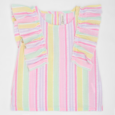 Pantaloons Baby Baby Girls Cotton Blend A-line Top(Pink, Pack of 1)