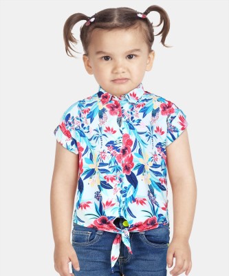 Pepe Jeans Girls Casual Viscose Shirt Style Top(Multicolor, Pack of 1)