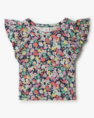 GAP Girls Casual Pure Cotton Knit Top(Multicolor, Pack of 1)