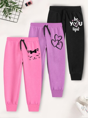 Trampoline Track Pant For Girls(Multicolor, Pack of 3)