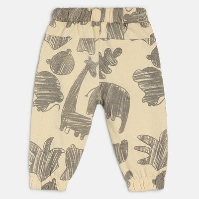 MINI KLUB Track Pant For Baby Boys(Beige, Pack of 1)