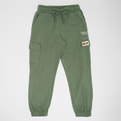 Pantaloons Junior Track Pant For Boys(Green, Pack of 1)