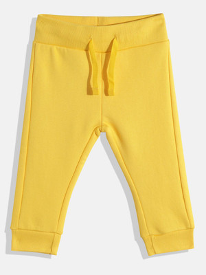 United Colors of Benetton Track Pant For Baby Boys(Yellow, Pack of 1)