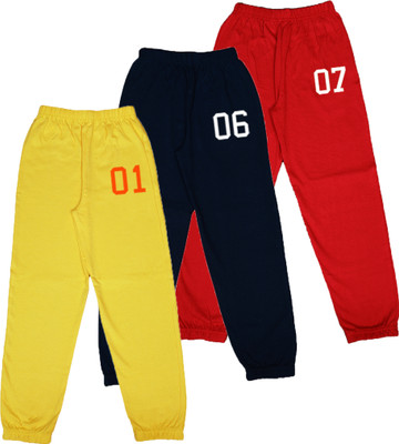 swanker Track Pant For Boys & Girls(Yellow, Pack of 3)