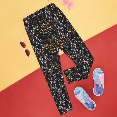 Pantaloons Junior Track Pant For Girls(Black, Pack of 1)