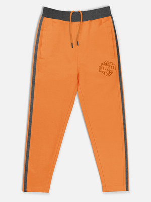 Hellcat Track Pant For Boys(Orange, Pack of 1)