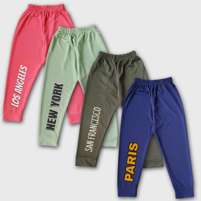 SARA COLLECTION Track Pant For Baby Boys & Baby Girls(Multicolor, Pack of 4)