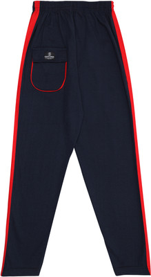 Classy N Casulz Track Pant For Boys & Girls(Dark Blue, Red, Pack of 1)