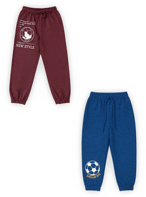 Luay Track Pant For Boys(Maroon, Blue, Pack of 2)