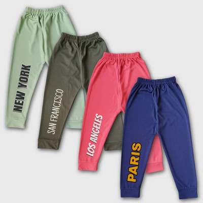 SARA COLLECTION Track Pant For Baby Boys & Baby Girls(Multicolor, Pack of 4)