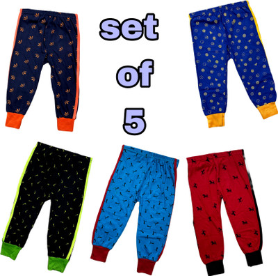 RP Fashion Track Pant For Baby Boys & Baby Girls(Multicolor, Pack of 5)