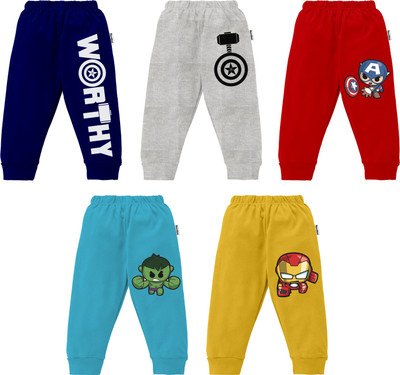 MARVEL BY MISS & CHIEF Track Pant For Baby Boys & Baby Girls(Multicolor, Pack of 5)