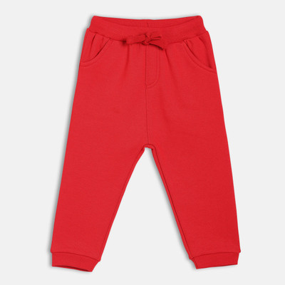 MINI KLUB Track Pant For Baby Boys(Red, Pack of 1)