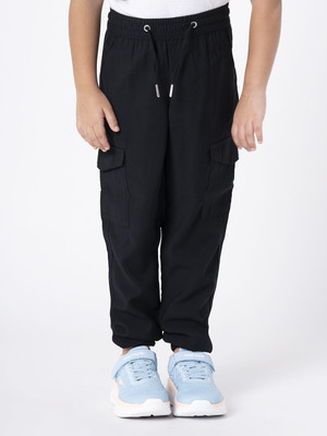 RED TAPE Track Pant For Boys(Black, Pack of 1)