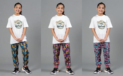ZF SPORTS Track Pant For Girls(Pink, Pack of 3)