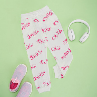 Pantaloons Junior Track Pant For Girls(White, Pack of 1)