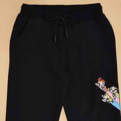 Pantaloons Junior Track Pant For Girls(Black, Pack of 1)