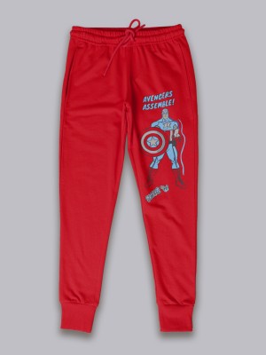 kidsville Track Pant For Boys(Red, Pack of 1)