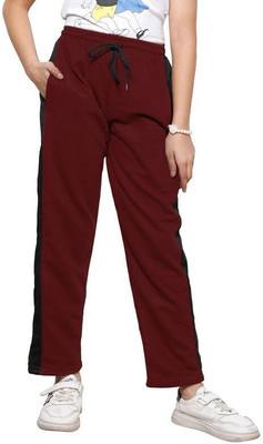 KAYU Track Pant For Girls(Maroon, Pack of 1)
