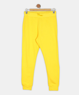 United Colors of Benetton Track Pant For Boys(Yellow, Pack of 1)