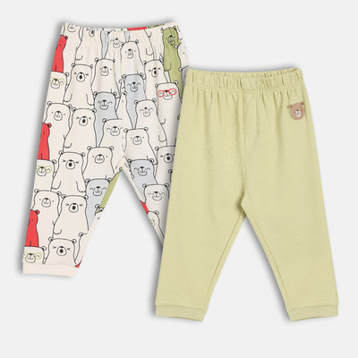 MINI KLUB Track Pant For Baby Boys(Green, Pack of 2)