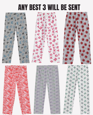 NOW OR NEVER Track Pant For Girls(Multicolor, Pack of 3)