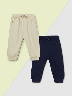 MAX Track Pant For Baby Boys(Beige, Blue, Pack of 2)