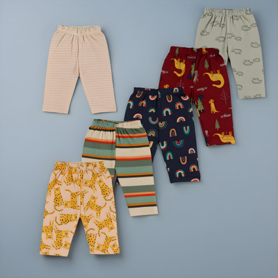 MEGNAM Track Pant For Baby Boys & Baby Girls(Multicolor, Pack of 5)
