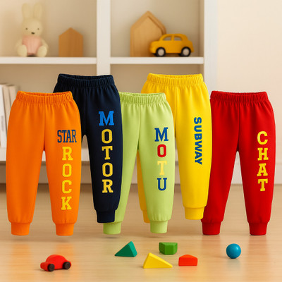 COMBOWALA Track Pant For Baby Boys & Baby Girls(Multicolor, Pack of 5)