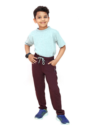 FABVIO PLUS Track Pant For Boys & Girls(Brown, Pack of 1)