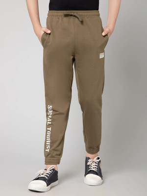 Alan Jones Track Pant For Boys(Dark Green, Pack of 1)