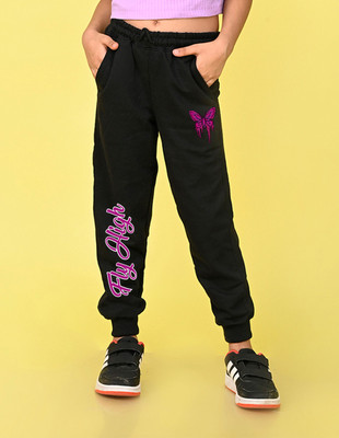 Nusyl Track Pant For Girls(Black, Pack of 1)