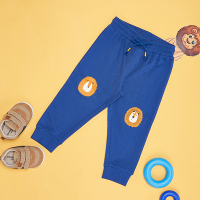 Pantaloons Baby Track Pant For Baby Boys(Blue, Pack of 1)