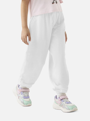 JUNIORS by Babyshop Track Pant For Girls(White, Pack of 1)