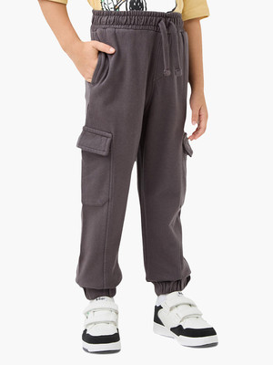 JUNIORS by Babyshop Track Pant For Boys(Grey, Pack of 1)