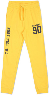 U.S. POLO ASSN. Track Pant For Baby Boys(Yellow, Pack of 1)