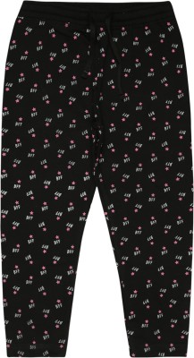 BodyCare Track Pant For Baby Girls(Black, Pack of 1)