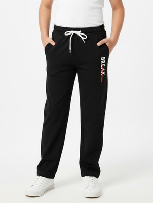 PROVOGUE Track Pant For Boys(Black, Pack of 1)