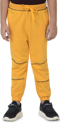 Cub McPaws Track Pant For Boys(Yellow, Pack of 1)