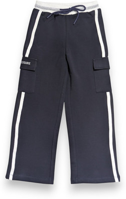 GINI & JONY Track Pant For Girls(Blue, Pack of 1)