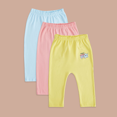 Pantaloons Baby Track Pant For Baby Girls(Multicolor, Pack of 1)