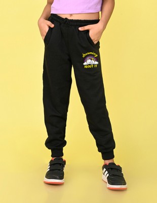 Nusyl Track Pant For Girls(Black, Pack of 1)