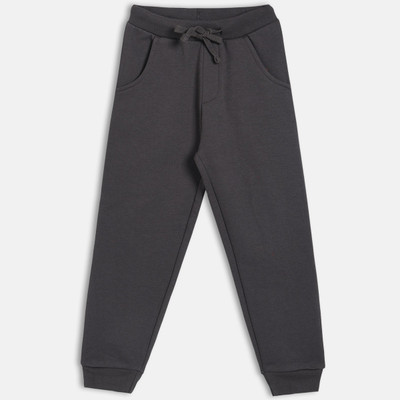 MINI KLUB Track Pant For Boys(Black, Pack of 1)