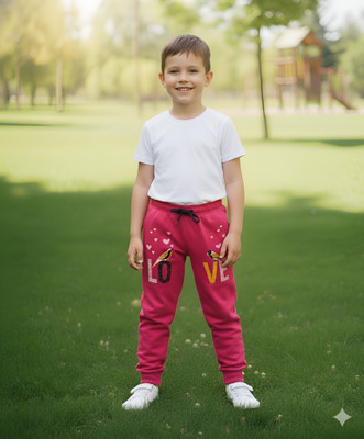 Smile IN LIFE Track Pant For Boys(Pink, Pack of 1)