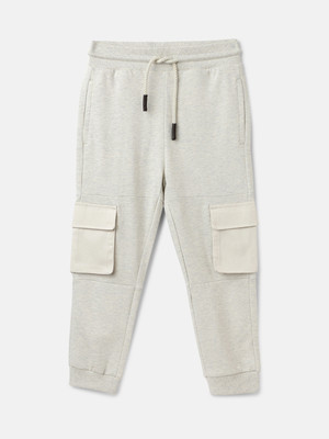 United Colors of Benetton Track Pant For Boys(Grey, Pack of 1)