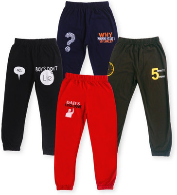 MINI MYN Track Pant For Boys(Multicolor, Pack of 4)