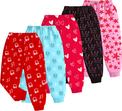 Kuchipoo Track Pant For Baby Girls(Multicolor, Pack of 5)