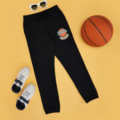 Pantaloons Junior Track Pant For Boys(Black, Pack of 1)